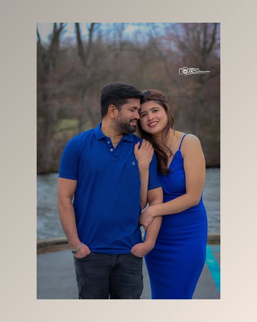 Couple portrait near the water
